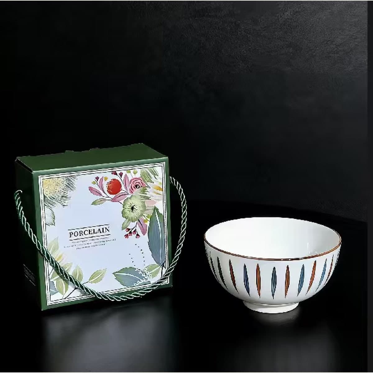 European Ceramic Bowl and Plate Set detail 1