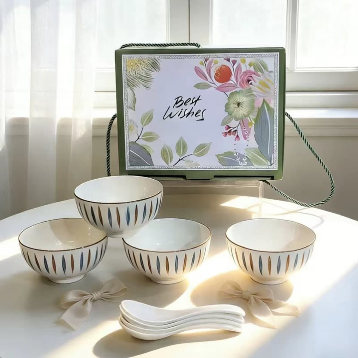 European Ceramic Bowl and Plate Gift Set detail 1