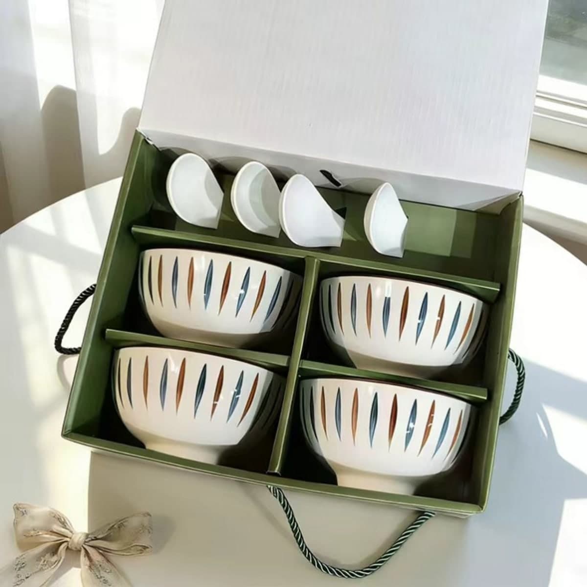 European Ceramic Bowl and Plate Gift Set alternate view