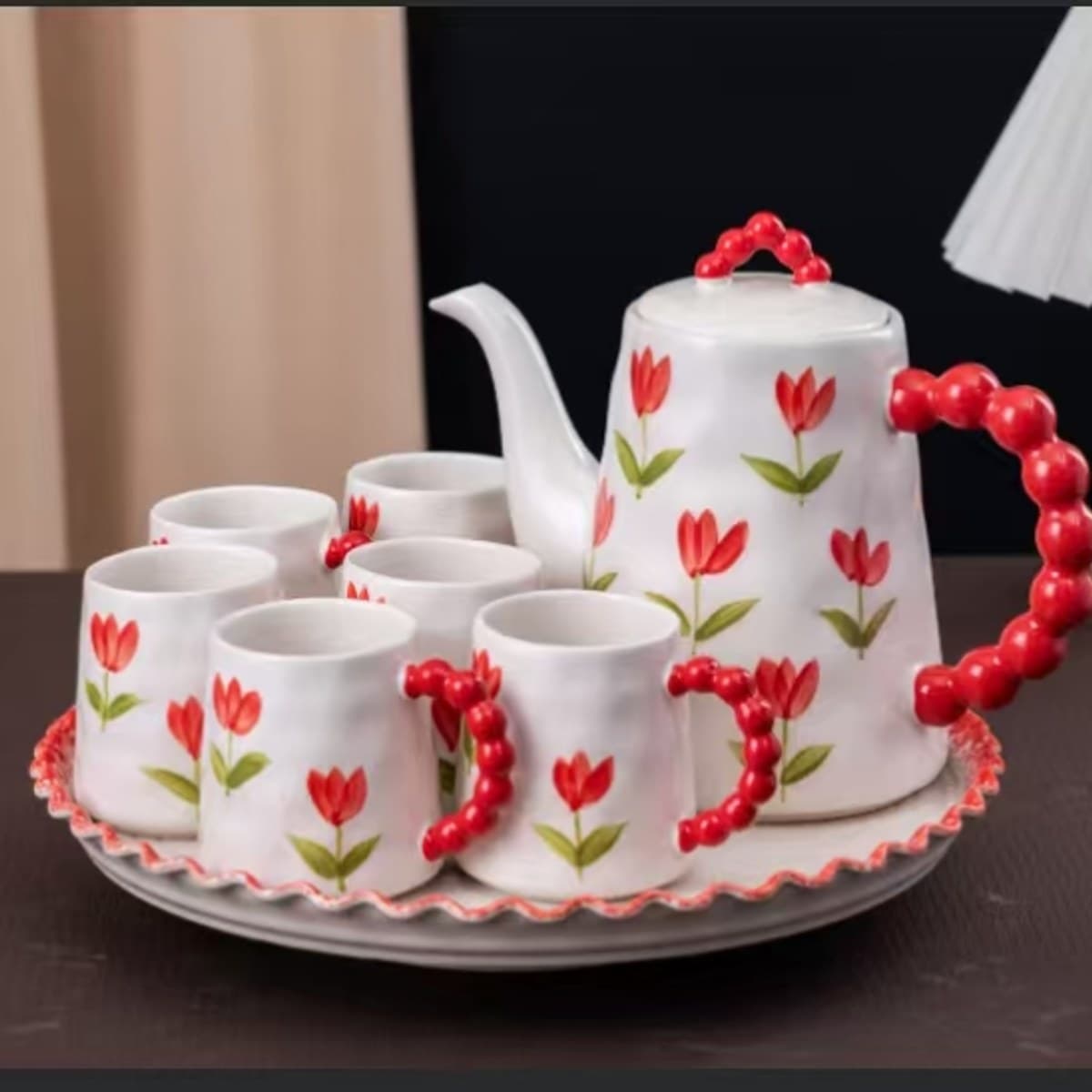 Floral Ceramic Drinkware Set alternate view
