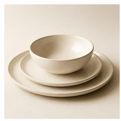 Ivory Ceramic Dinnerware Set